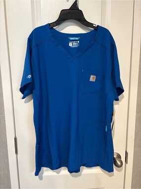 Carhartt women’s Blue V-Neck Work Scrub Top